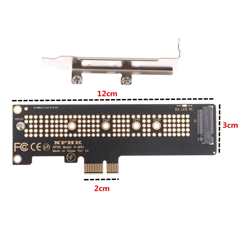

Переходная карта с кронштейном NVMe PCIe M.2 NGFF SSD на PCIe X1 4,0
