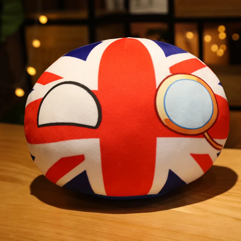 thumbnail image 1 of 10-40cm Kawaii Countryball Plush Toy Stuffed Polandball UN USA USSR FRANCE RUSSIA UK JAPAN EU CANANDA ITA RU Sofa Pillow Pendant, 1 of 5