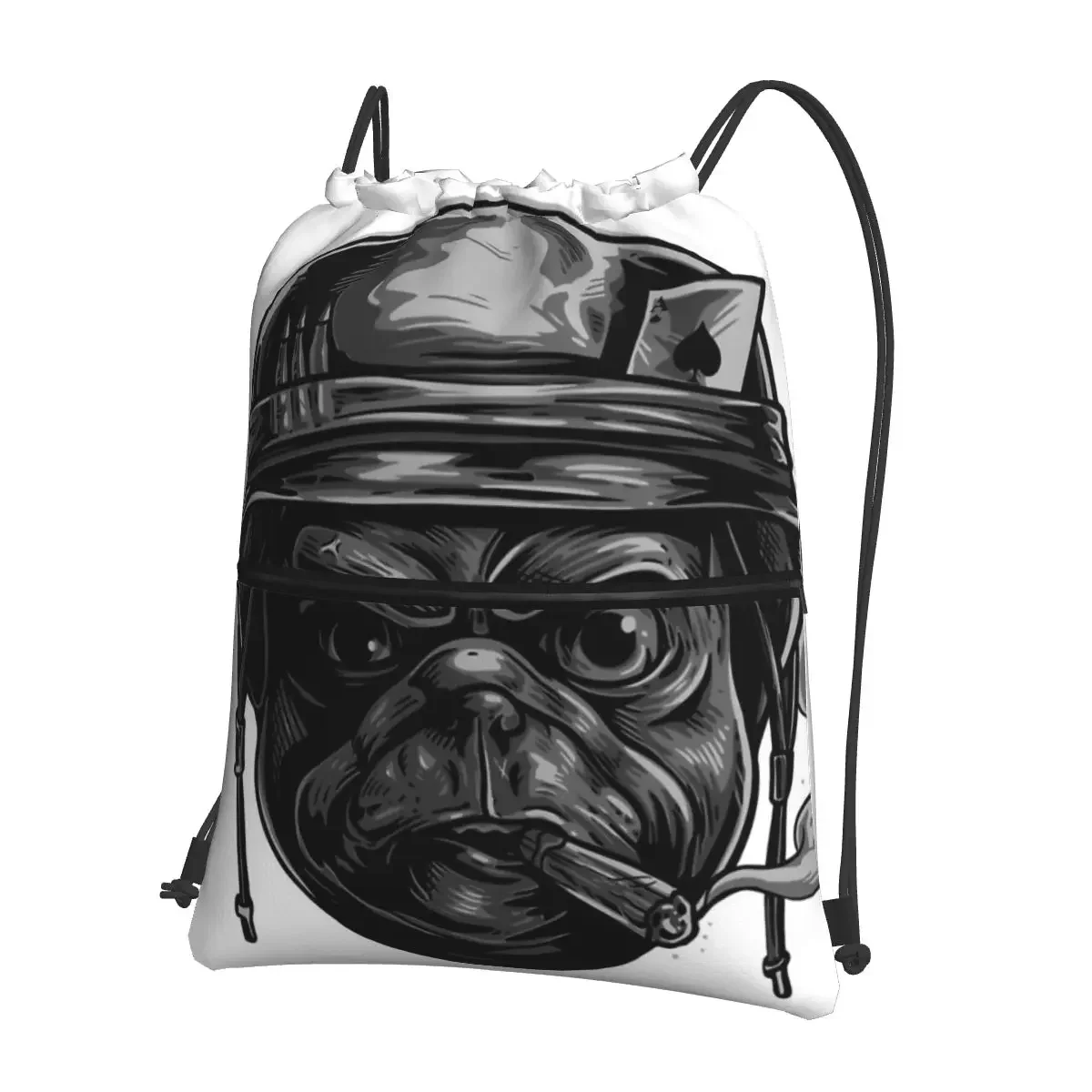 

Mad Dog Portable Backpacks Drawstring Bag Multi-function Drawstring Bundle Pocket Storage Bags For School Students