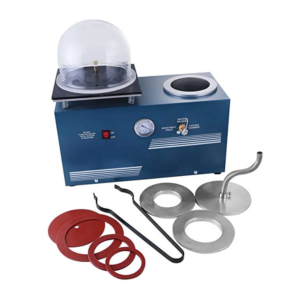 

2L Jewelry Lost Wax Cast Combination Vacuum Investing Casting Investment Machine Tabletop Vacuum Machine 1/2 Hp With Vacuum Pump
