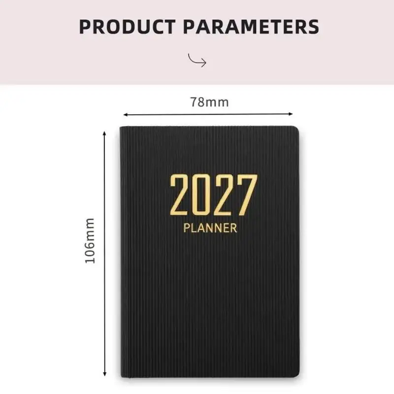 Agenda con calendario, diario, agenda settimanale per studenti, regalo, mini A7, agenda 2027, formato tascabile - immagine 2