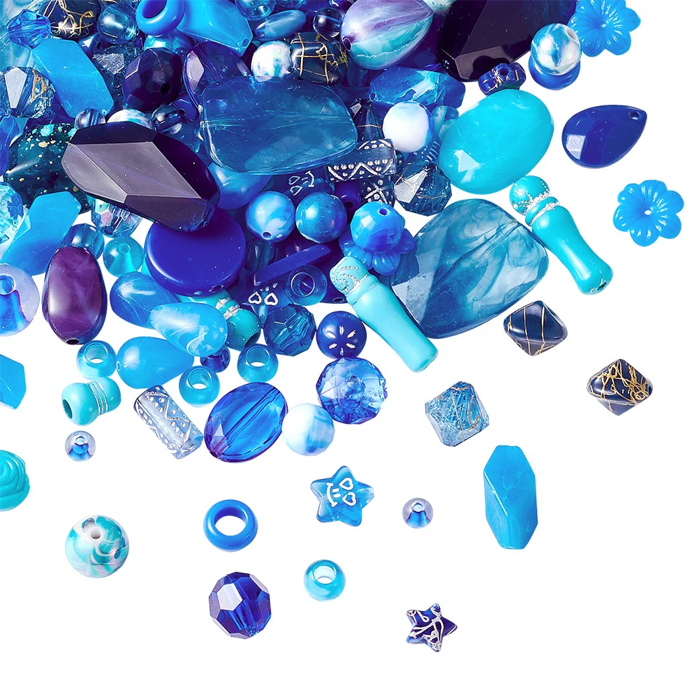 

Акриловые бусины Pandahall 500 г, смешанные формы для ювелирных изделий своими руками, женские 17 цветов, 5,5 ~ 28x6 ~ 20x3 ~ 11 мм, отверстие: 1 ~ 5 мм