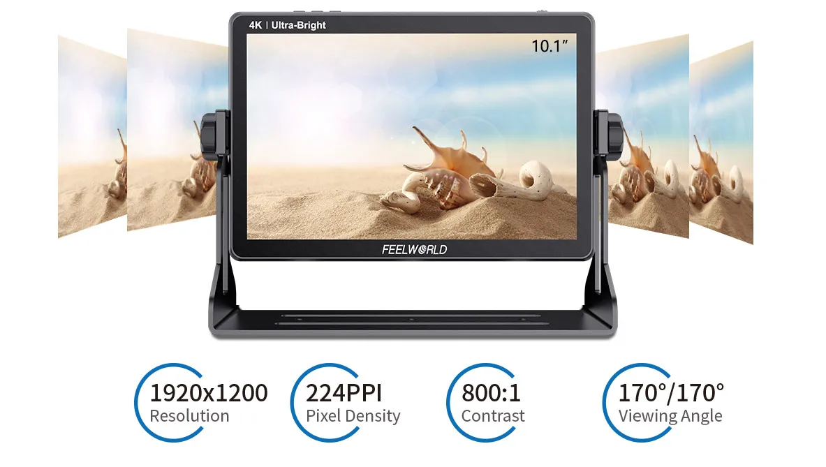 LUT11S 10.1'' 2000nit IPS Touch Screen 3DLUT 3G-SDI HDMI DSLR Camera Monitor Sui