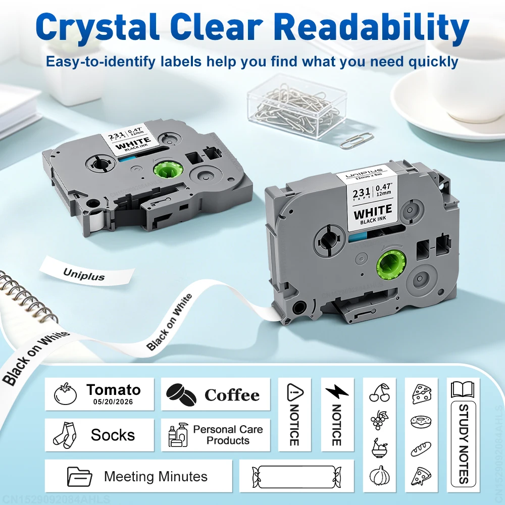 10-Pack 12mm Label Tape