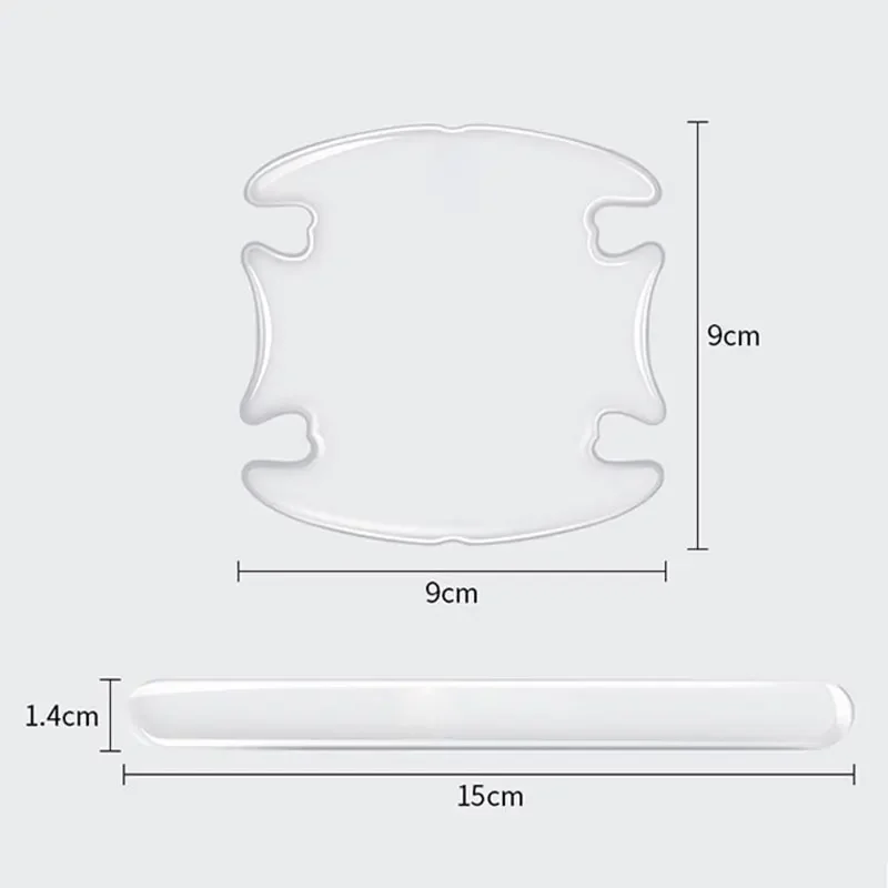 Clear Protective Car Stickers - Scratch-Resistant Door and Mirror Guards, Set of 4/8