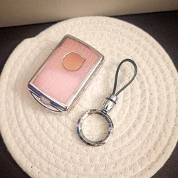 Luxury Leather Remote Car Key Case Cover with Keychain Accessories (A1)