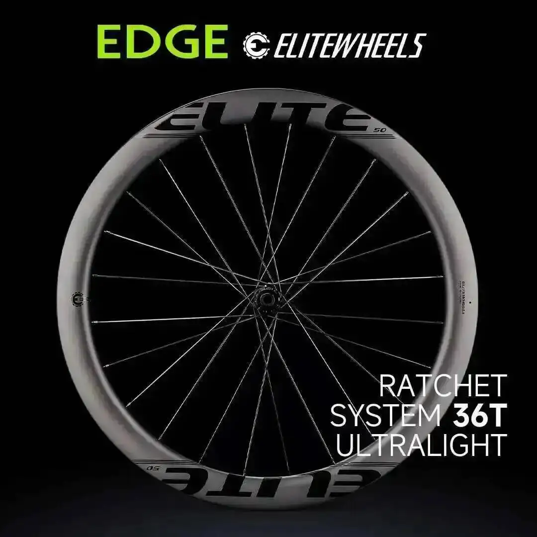 ELITEWHEELS EDGE Racing – paire de roues à disque en carbone, système à cliquet 1314g, aile 36T, 20 rayons 40mm 45mm 50mm 65mm