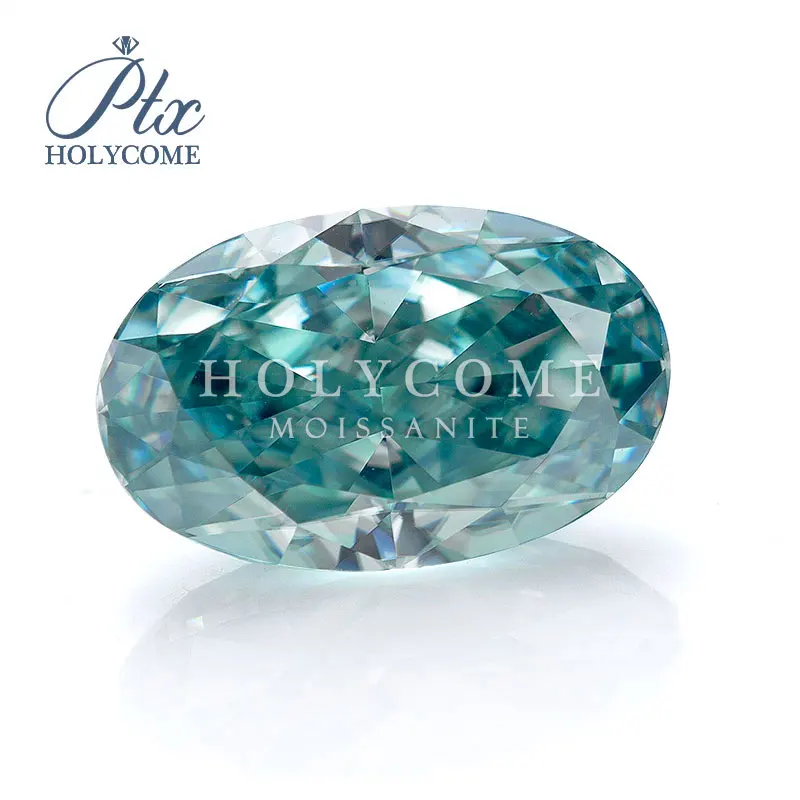 3X510x15mm GRA Free Engraving Girdle Aqua Blue Crushed Ice Cut Oval