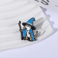 Lizard Wizard Enamel Pins Punk Gothic Blue Animal Metal Brooches Decorate Backpack Clothes Lapel Badge Funny Jewelry Gifts 5