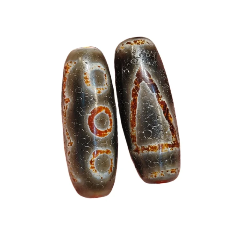 

Xizang Totem Dzi Old Material Horseshoe Weathered Wrapped Agate Sky Bead Necklace Pendant Buddha Bead DIY Accessories