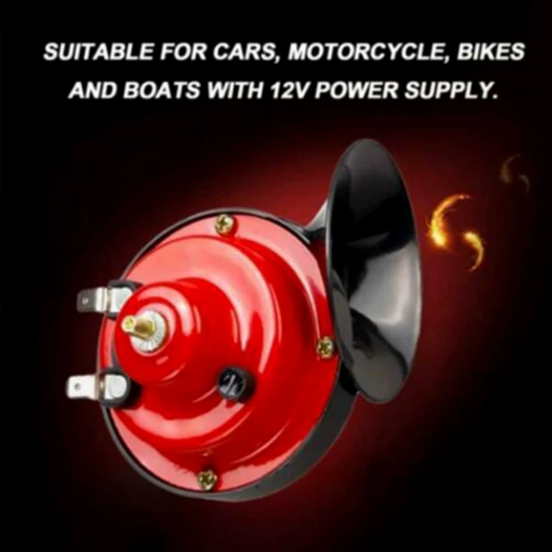 Universal 300DB Loud Car Air Horn 12V Trumpet Super Train Horn t.u.k. Vehicle Dual-tone Electric Snail Air 30W 5A
