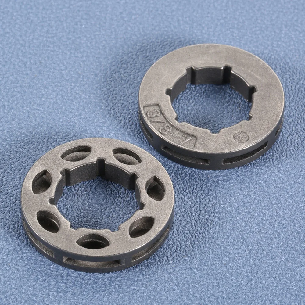 

2Pcs Hardened Steel Chain Clutch Rim Sprocket 3/8" Pitch 7 Teeth for Gasoline Chainsaw 58cc 3/8" 063" Chain and Guide Bar Parts
