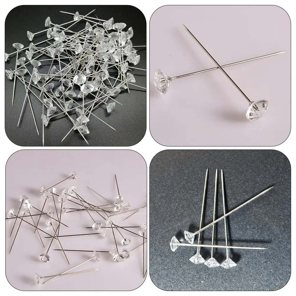 200Pcs 사랑스러운 헤드 핀 녹 방지 직물 고정용 핀, 바느질 공예, 자수, 코사지, 웨딩 부케, 쥬얼리 제작용