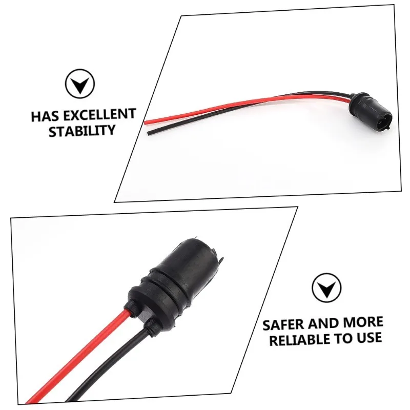 10-1pcs DC12V T10 W5W 147 Socket Marker Light Holder Connector Wire Bulb Harness Motorcycle Instrument Lights Replacement Parts