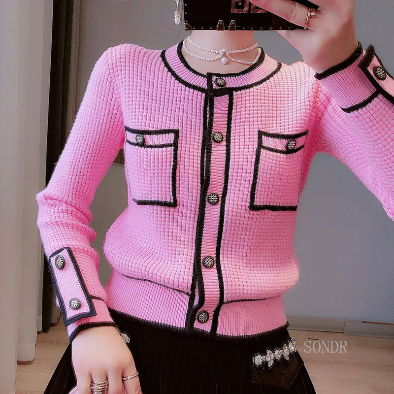 Vintage Chanel 1997 Pink Cardigan Twin Set 