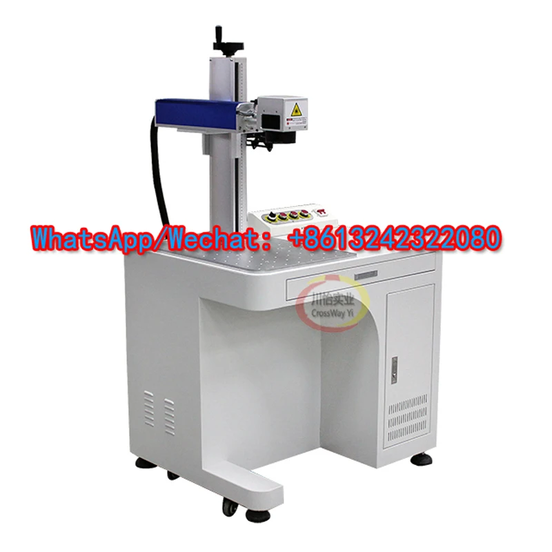 Raycus Jpt Metal Plastic Jewelry Gold Standing Table Fiber Laser Marking Machine 50W 30W 20W 6