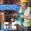 Cordless Electric Drill Rotary Hammer Drill Demolition Rechargeable Hammer Power Tool for Makita 18V Battery (No Battery) 4