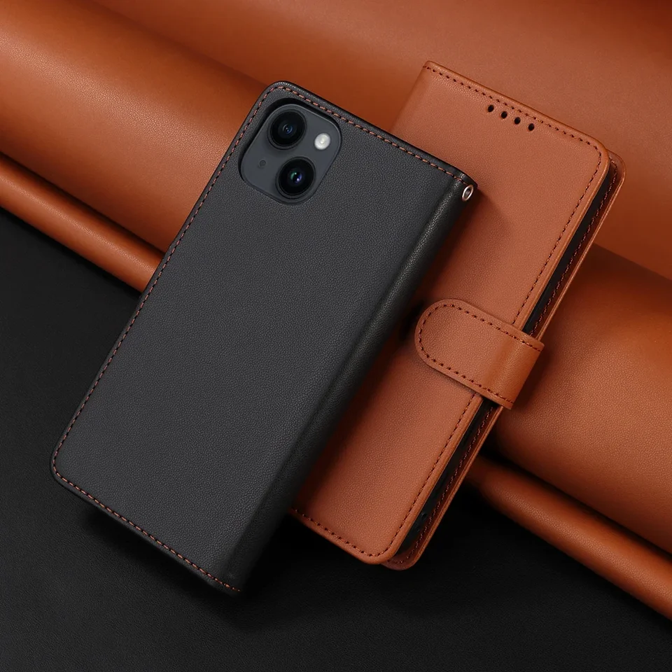 Custodia a portafoglio staccabile per iPhone 16 Pro, con porta carte, in pelle PU, con blocco RFID, cinturino da polso, antiurto, per iPhone 16 Pro