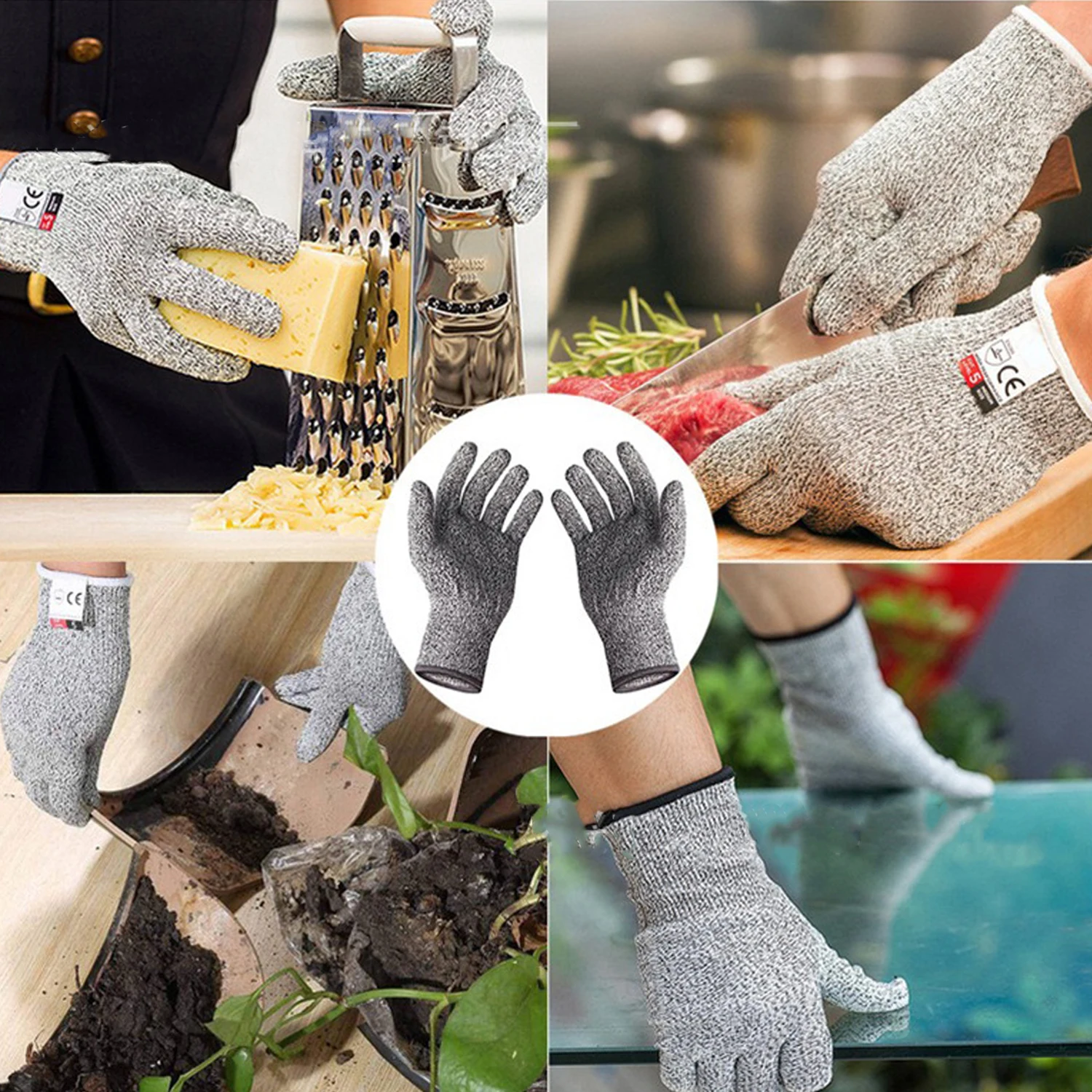 Anti-Cut Protection Gloves Cutting Cooking Protective Gloves Kitchen Fish Slaughtering Labor Working Carving Security Protection