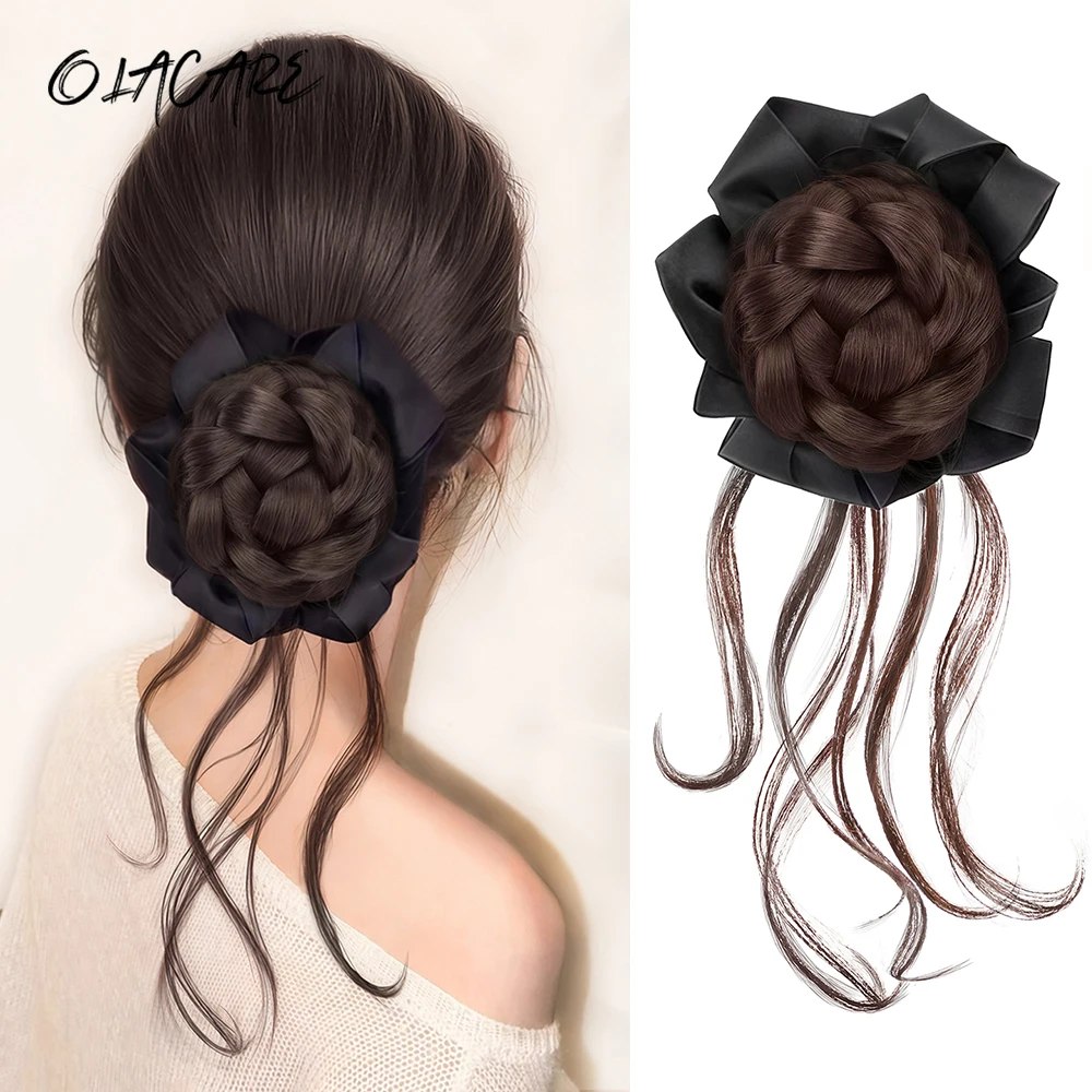 Synthetic Straight Chignon Hair Bun Clip in Extensions for Women