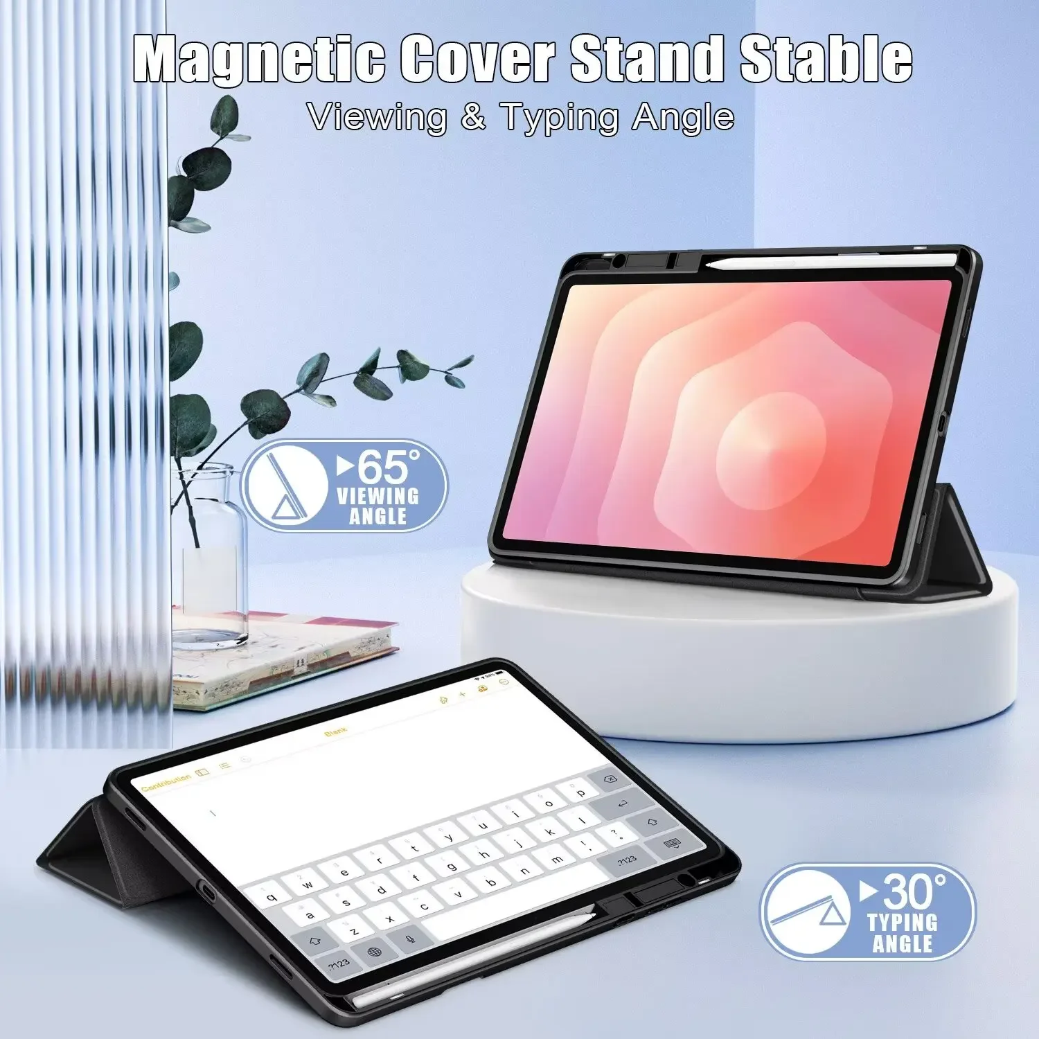 Smart Three-Fold Case with Pen Slot