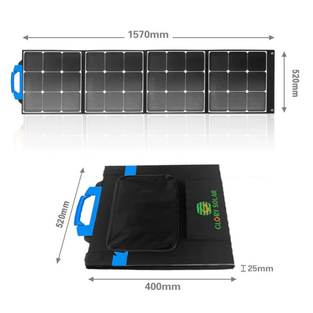 Pannello Solare Da 200W Per Esterni Portatile Generazione Di Energia Solare Accumulo Di Energia Ricarica Di Emergenza Pannello Pieghevole Sunpower Ad 