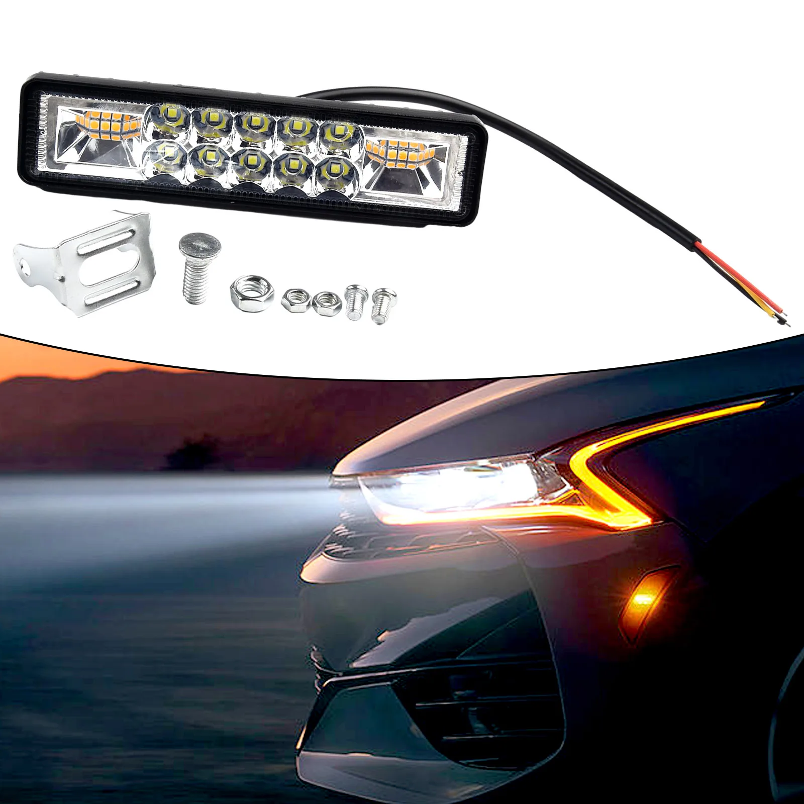 

Car Work Lights LED Lamp Beads Remove 50000 Hours 6500K-7500K Brand New Convenient DC 12V-60V Die-casting Aluminum