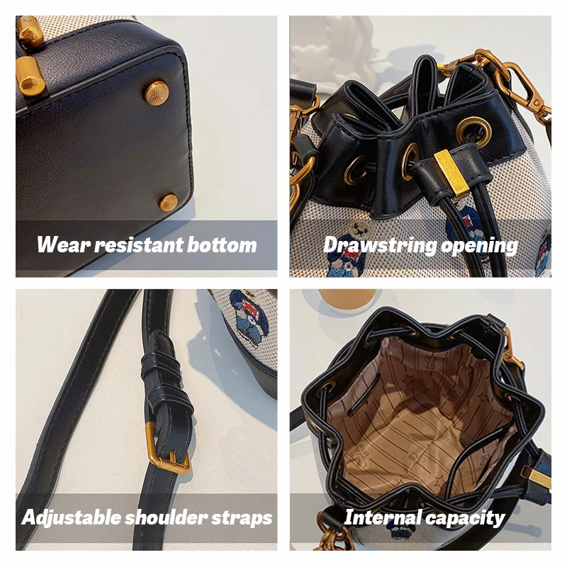 Bucket hand For Women 2024 New Crossbody Messenger Bag High Capacity Handheld Shoulder Bags Bolso de mujer handbags clutch purse