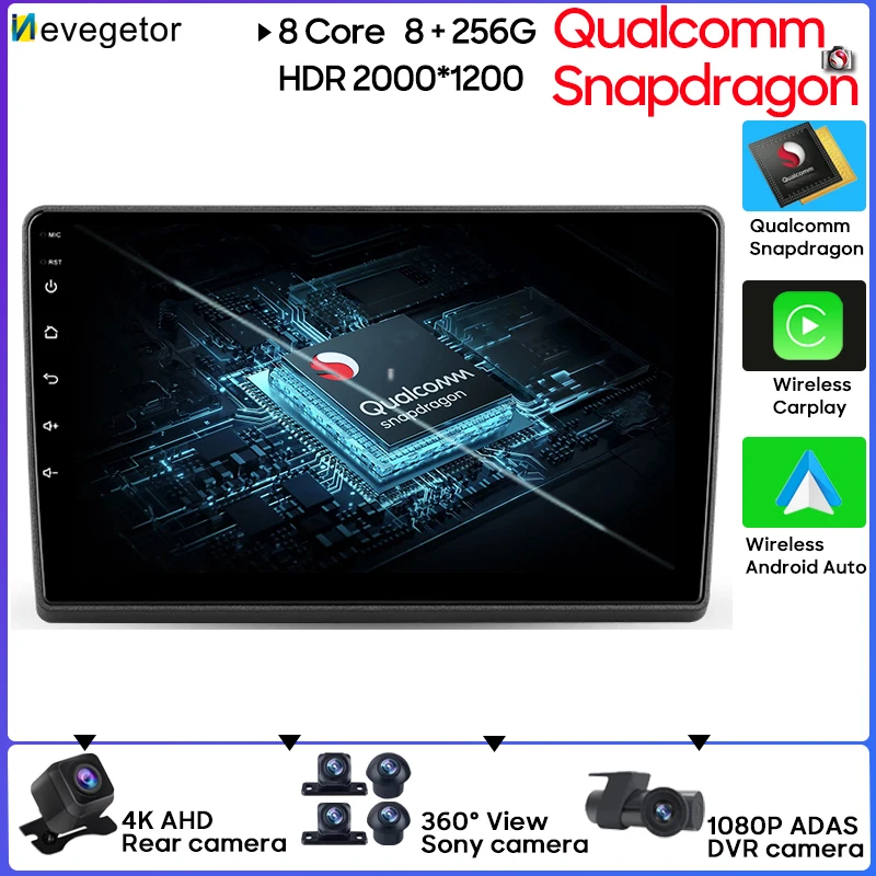 

For GREAT WALL Hover Haval H6 2017 - 2019 9 Inch Android 13 No 2din DVD Qualcomm Snapdragon Car Radio Player Wifi Carplay DSP