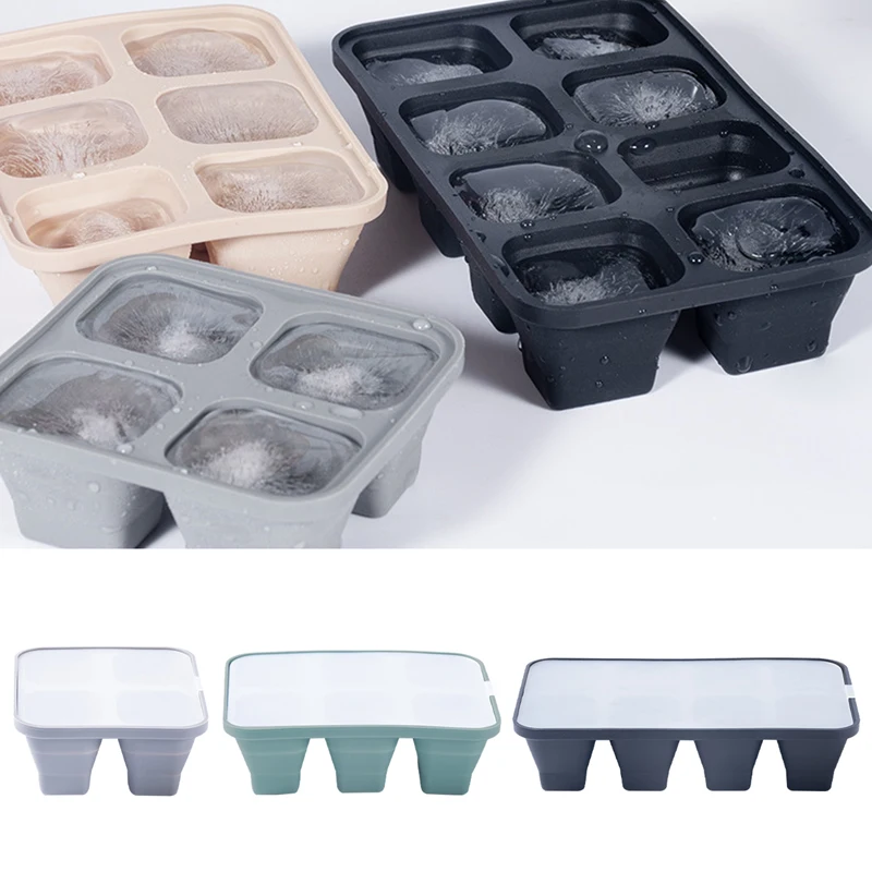 Cheap Ice Cube Mold Reusable Ice Maker Foldable Large Silicone Ice