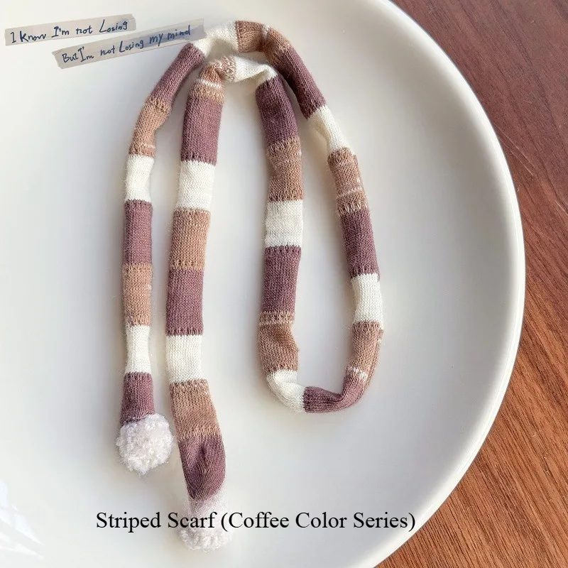 6 Styles Knitted Cape Cloak And 5 Colors Striped Scarf Set for 1/6 Scale Jointed Doll DIY Winter Outfit Accessories