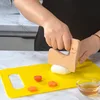 17pcs Montessori Kitchen Tools for Kids Cooking Set Real Cooking Plastic Toddler Safe Knives Crinkle Cutter Kids Cutting Board 5