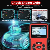 Car OBD2 Scanner Diagnostic Tool Code Reader, Car Voltage Tester Engine Fault Code Scanner, Charging Tester Diagnostic Tool R100 - Image 4