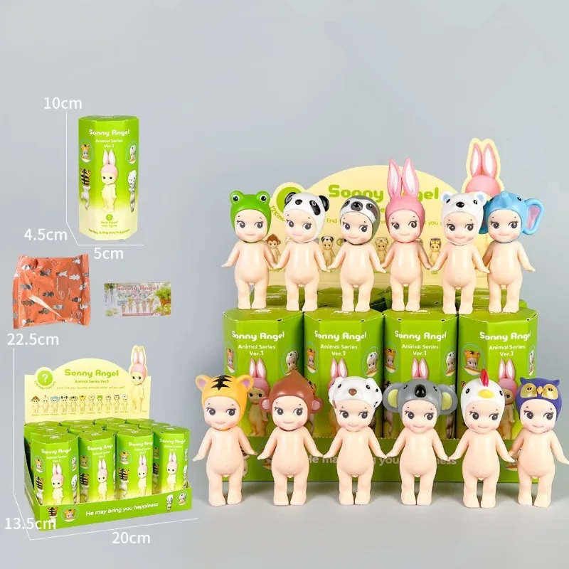 엔젤돌 미니 피규어 동물 시리즈 Ver.1 블라인드 박스 애니메이션 피규어 귀여운 인형 장식품 팬 애니메이션 크리스마스 생일 선물 장난감