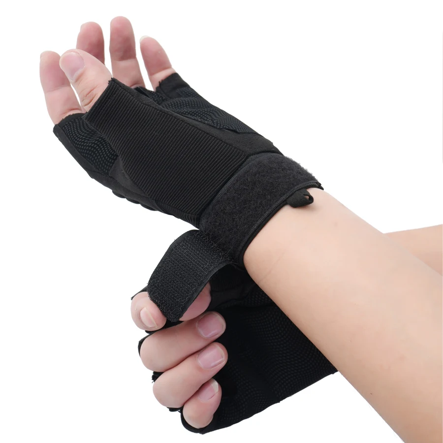 Fitness Half Finger Gloves for Men, Outdoor Tactical Training, Combat, Rolling Iron, Horizontal Bar, Wear resistant, Anti slip M 4