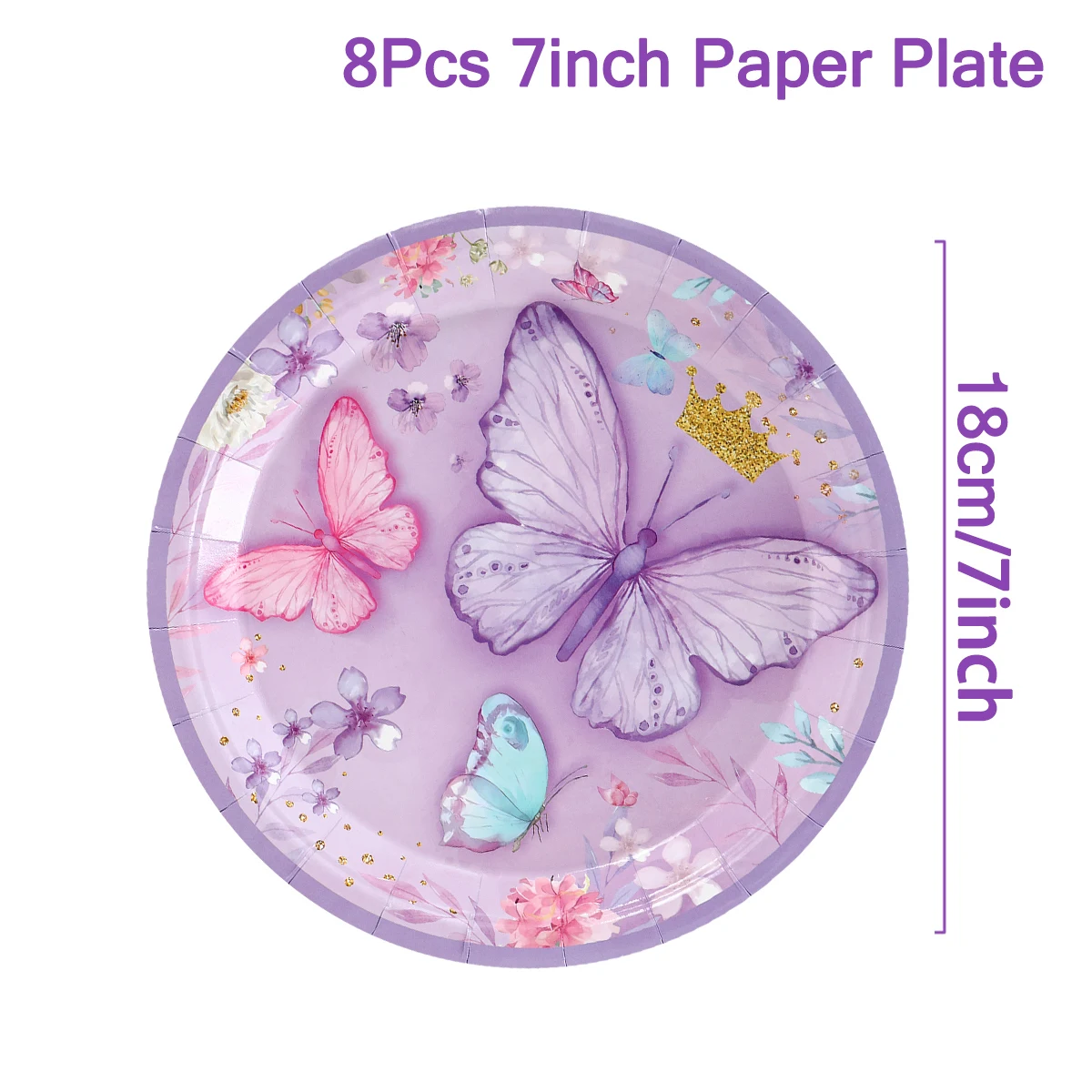 8pcs 7inch plate