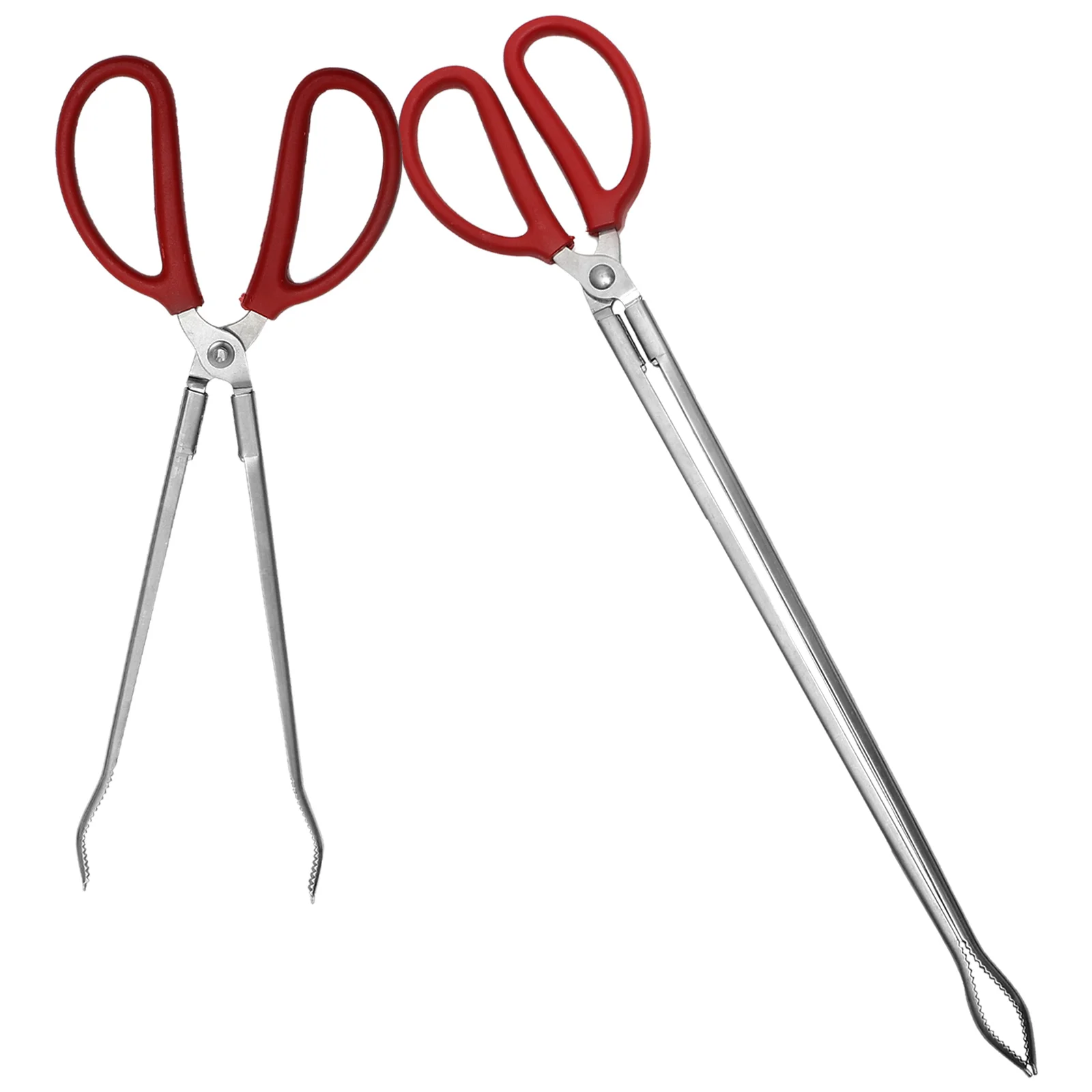 2 PCS Mud Fish Clamp Scissor Tongs Stainless Steel Clip Tools Garbage up Scissors Pliers