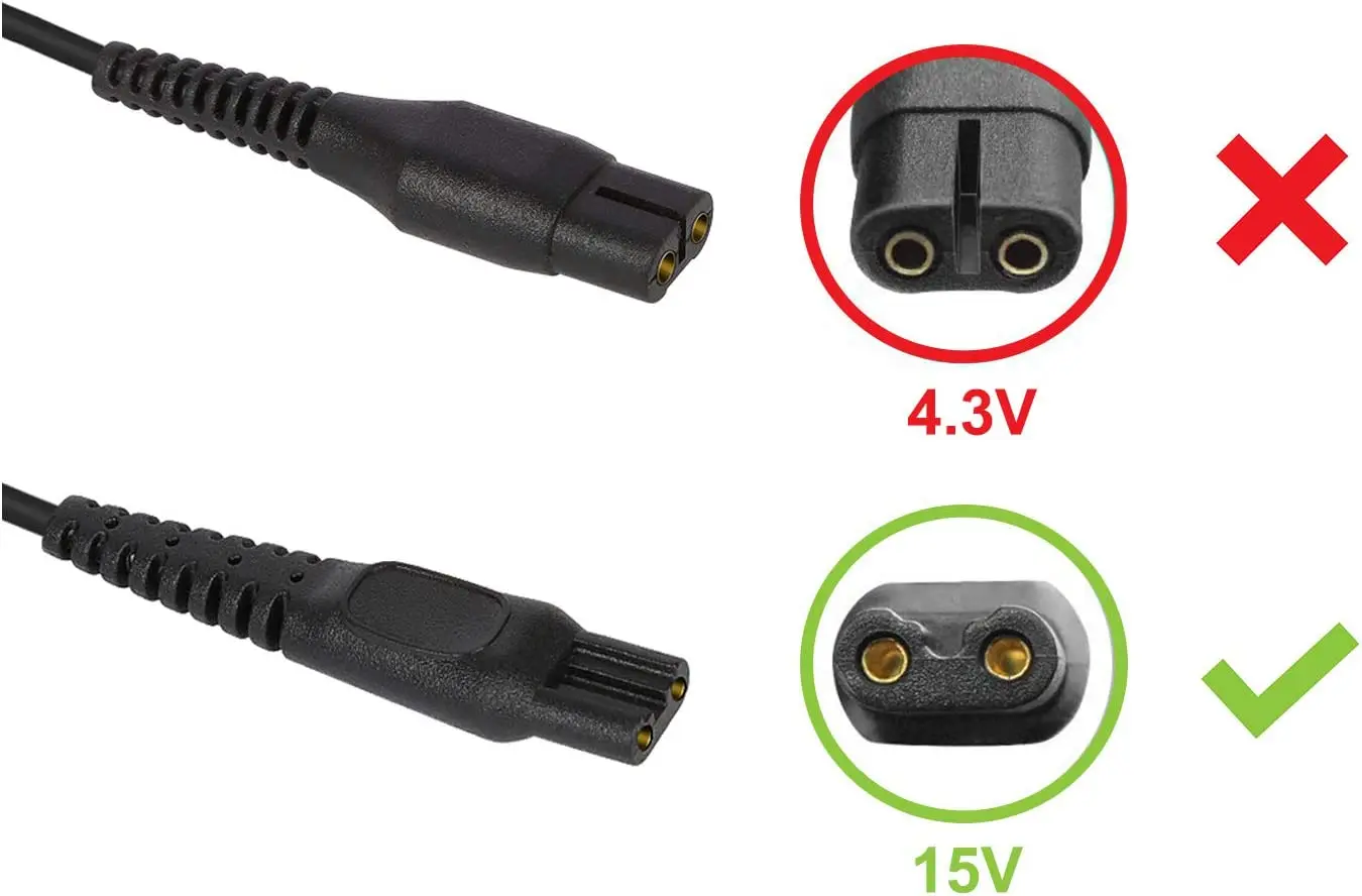 Jewaytec Replacement Charger For Philips Norelco Shavers - 15V AC Adapter For 7000, 5000, 3000 & 9000 Series