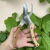 Solid Wood Shears Carbon Steel Sharp Curved Pruners Plant Grafting Floral Trimming Non-Slip Handle Garden Manual Scissors 2
