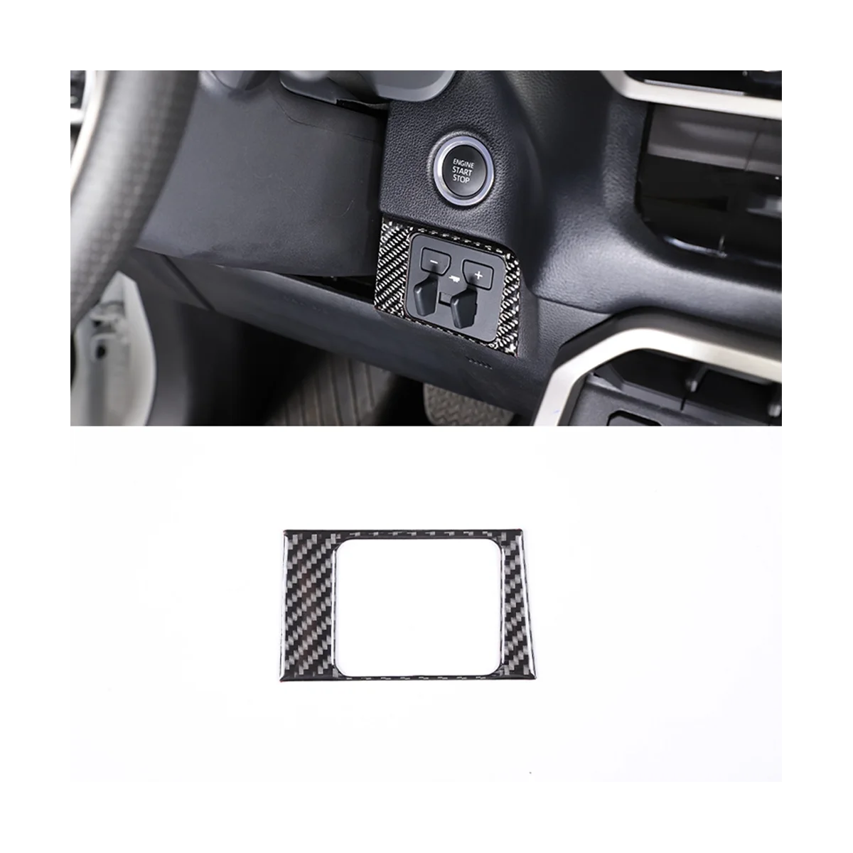 

For Toyota Tundra 2022-2023 Carbon Fiber Car Brake Gain Switch Decorative Panel Cover Sticker Car Accessories