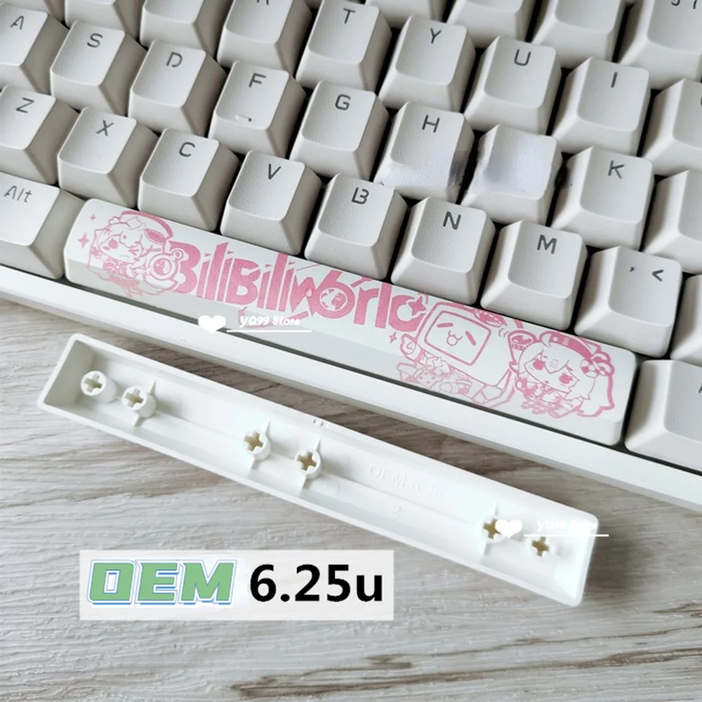 Desenhos Animados Bonito 6.25u Space Bar Keycap para Cereja mx Interruptor Personalizado Cereja Oem Teclado Mecânico Caps Individualidade Gaming Keycap - Imagem 5