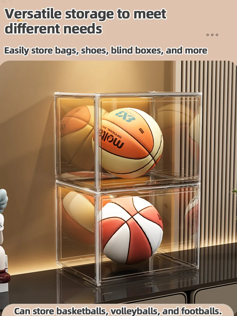 Super Big Transparent Storage box Blind Box Showcase for fingures organizes Acrylic Box helmet book showcase display dustproof 3