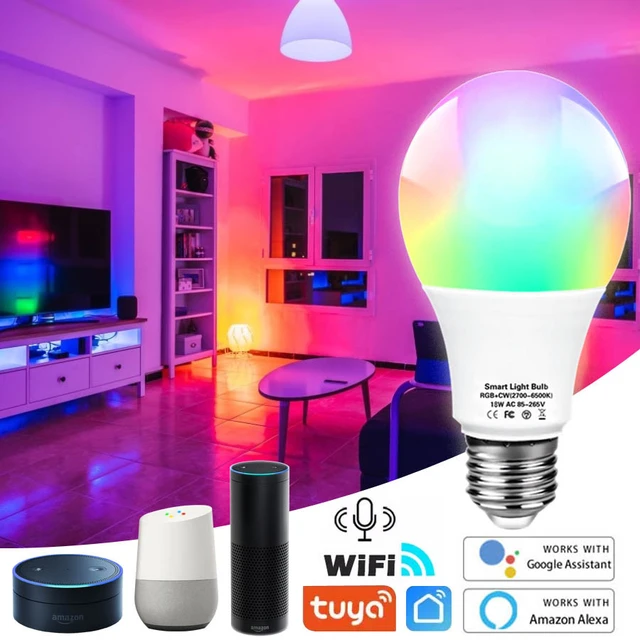 Wifi Smart LED Bulbs E27 Tuya Smart Bulb Wifi Led Light Bulb 220V ampoule  Led Lamp RGB Light Alexa Wifi Bulb For Home - AliExpress