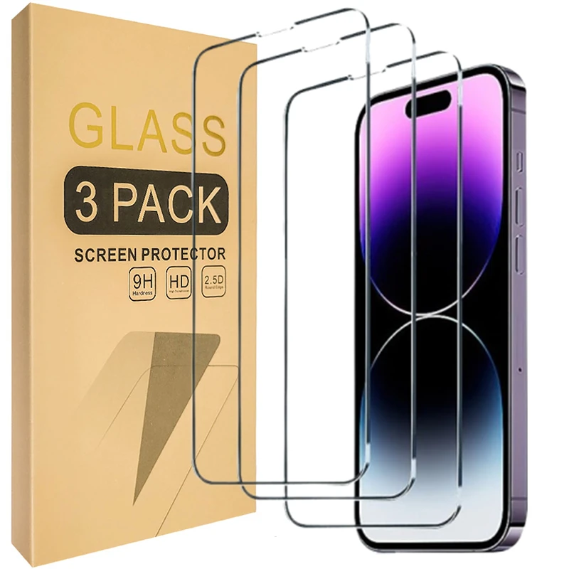 

1/3 упаковки, прозрачное защитное закаленное стекло для iPhone 15 Pro Max 15 Plus