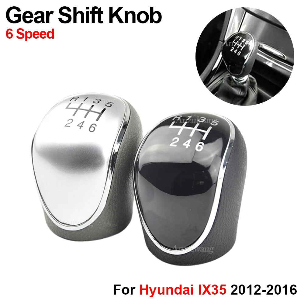 

6 Speed Gear Shift Knob Car Auto Manual Shifter Lever Stick Head Handball For Hyundai IX35 2012-2016