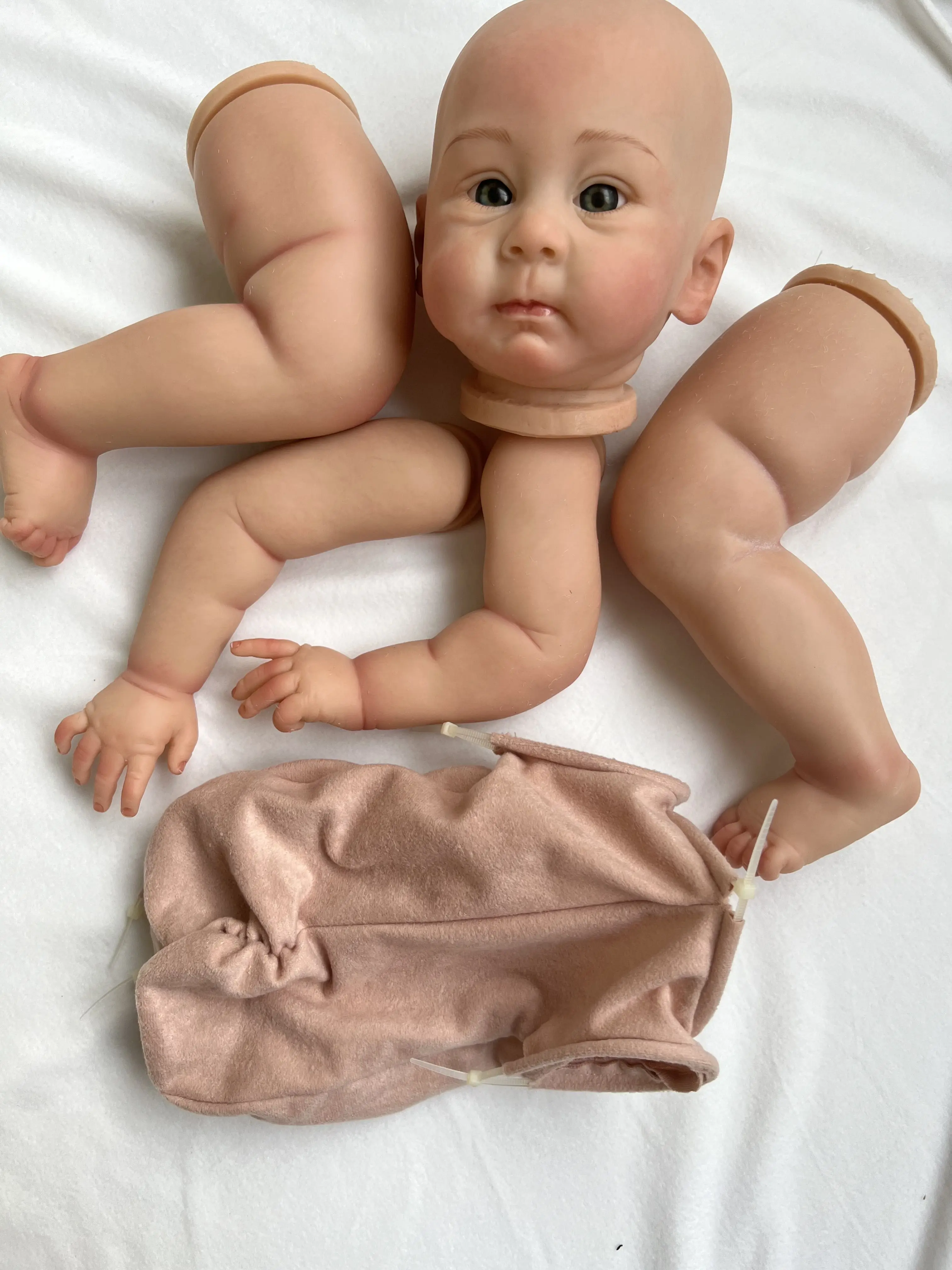 

NPK 24inch Already Finished Painted Reborn Doll Parts Huxley Lifelike Painting with Visible Veins 3D Skin Cloth Body Included