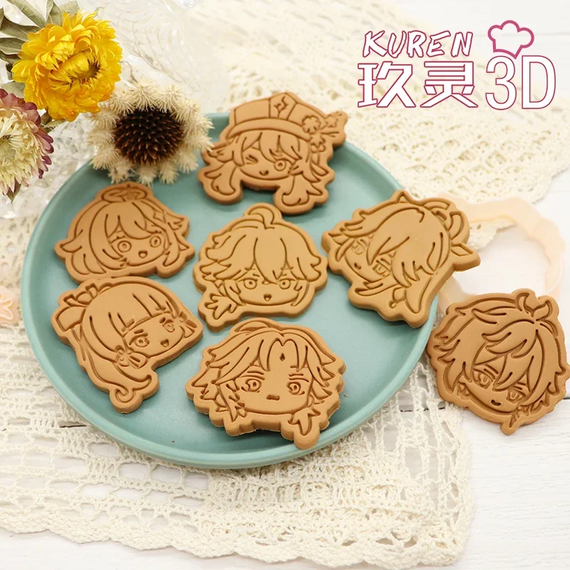 Cookie Cutter Baking Mold Cookie Mould Genshin Impact Neuvillette Focalors Cake Tool Cookie Cutter Christmas Cutters Biscuit Stamp Fondant Mould Baking Sugarcraft Mold