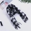 Christmas Long Plaids Blanket 160x30cm Oversized Winter Fall Warm Scarf Big Tartan Scarves Wrap Shawl Classical Tassels 5