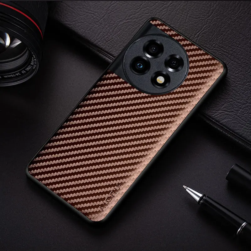Carbon Fibre Shockproof Slim Non-Slip Full Body Protective Phone Case