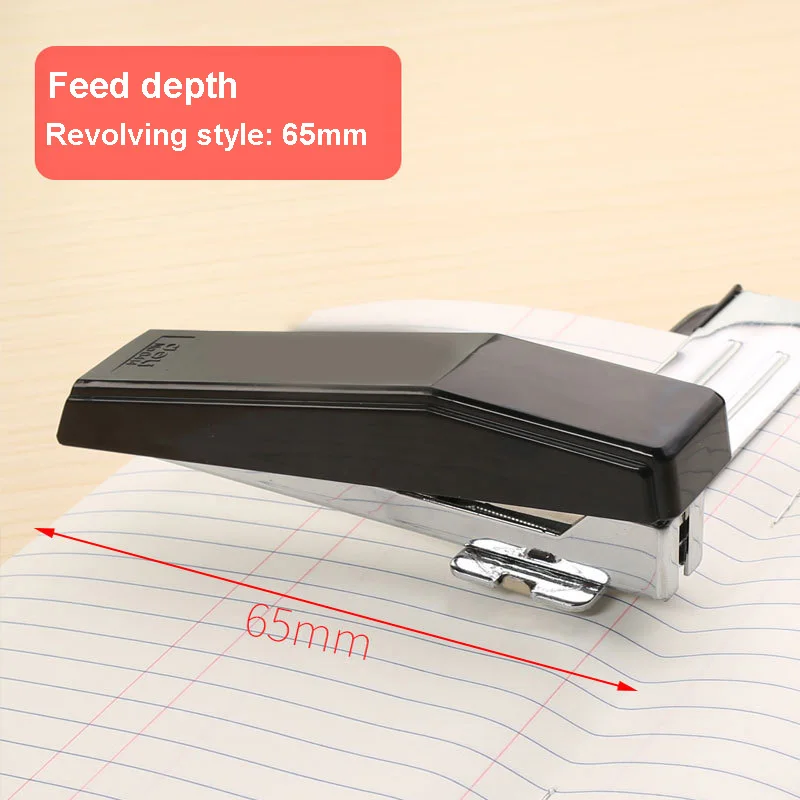 Powerful, Rotatable, Labor-saving Stapler Student Office Can Book Middle Seam Long Arm Holding Medium Stapler Stationery 0414